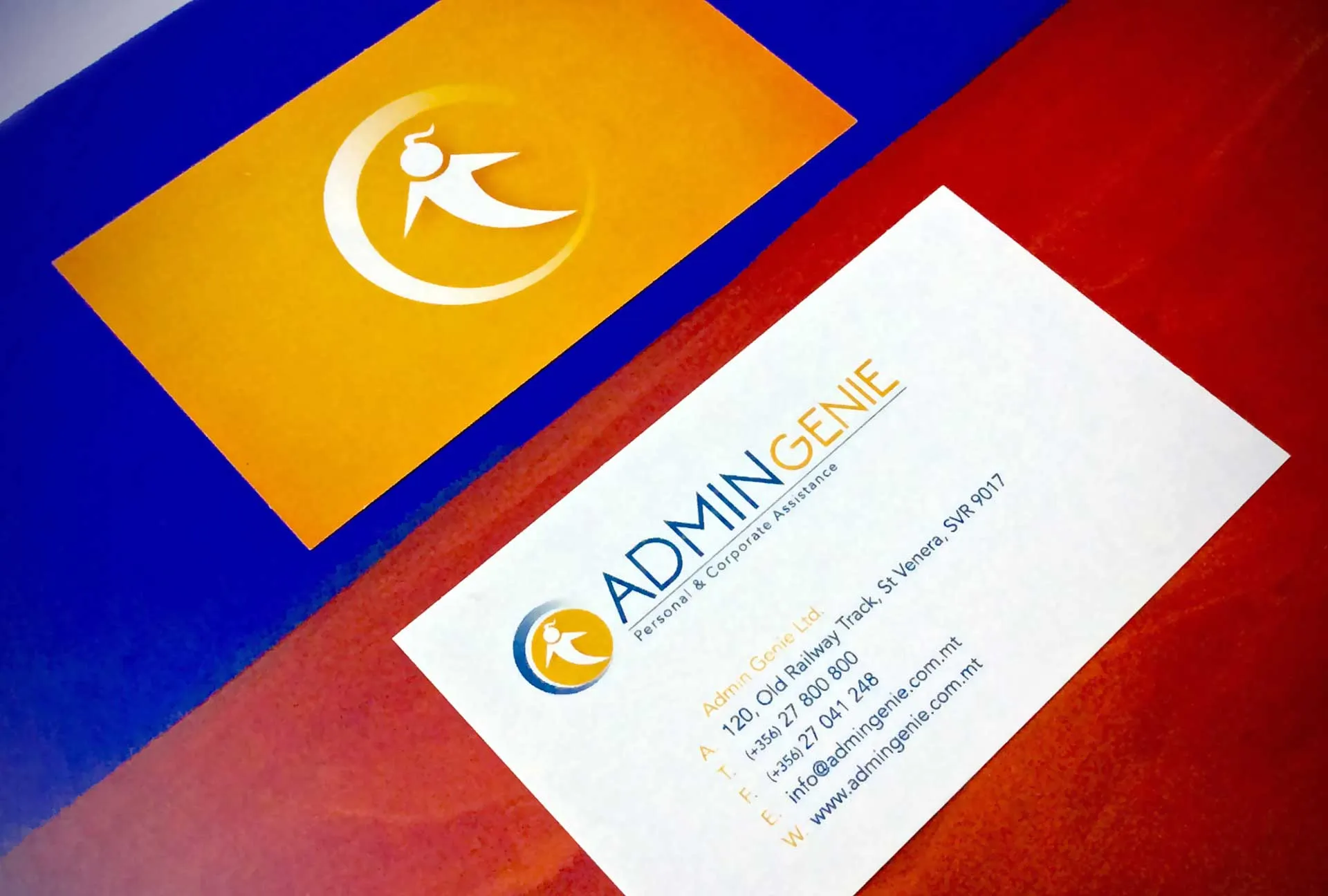 Admin Genie — brand identity and business cards by Delta Media Services