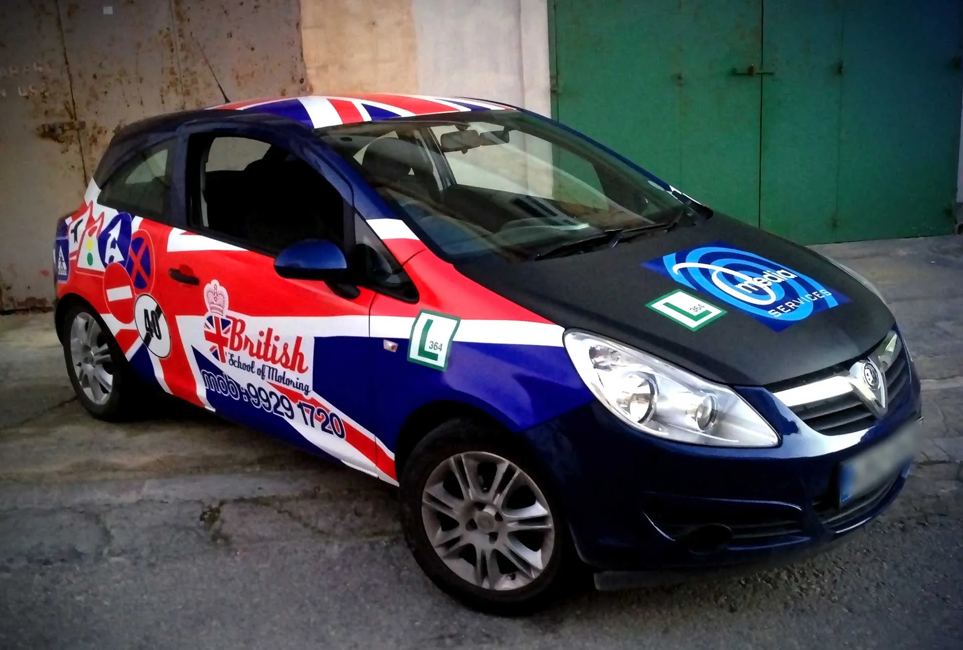 British School of Motoring Car — vehicle wrapping by Delta Media Services