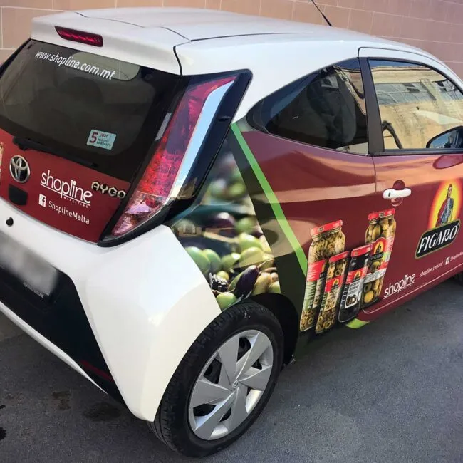 Wrapped vehicle livery