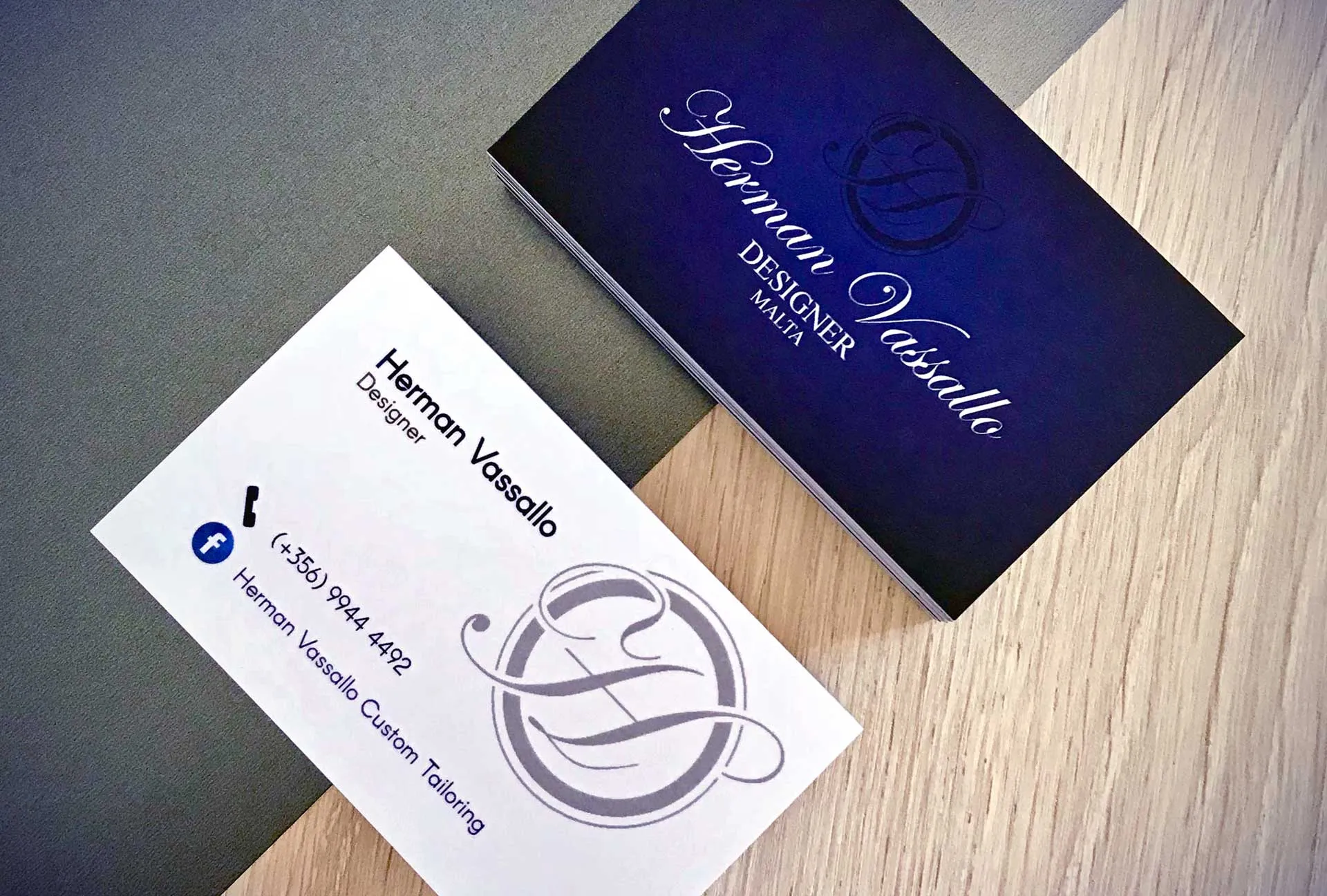 Herman Vassallo Business Card — brand identity and business cards by Delta Media Services