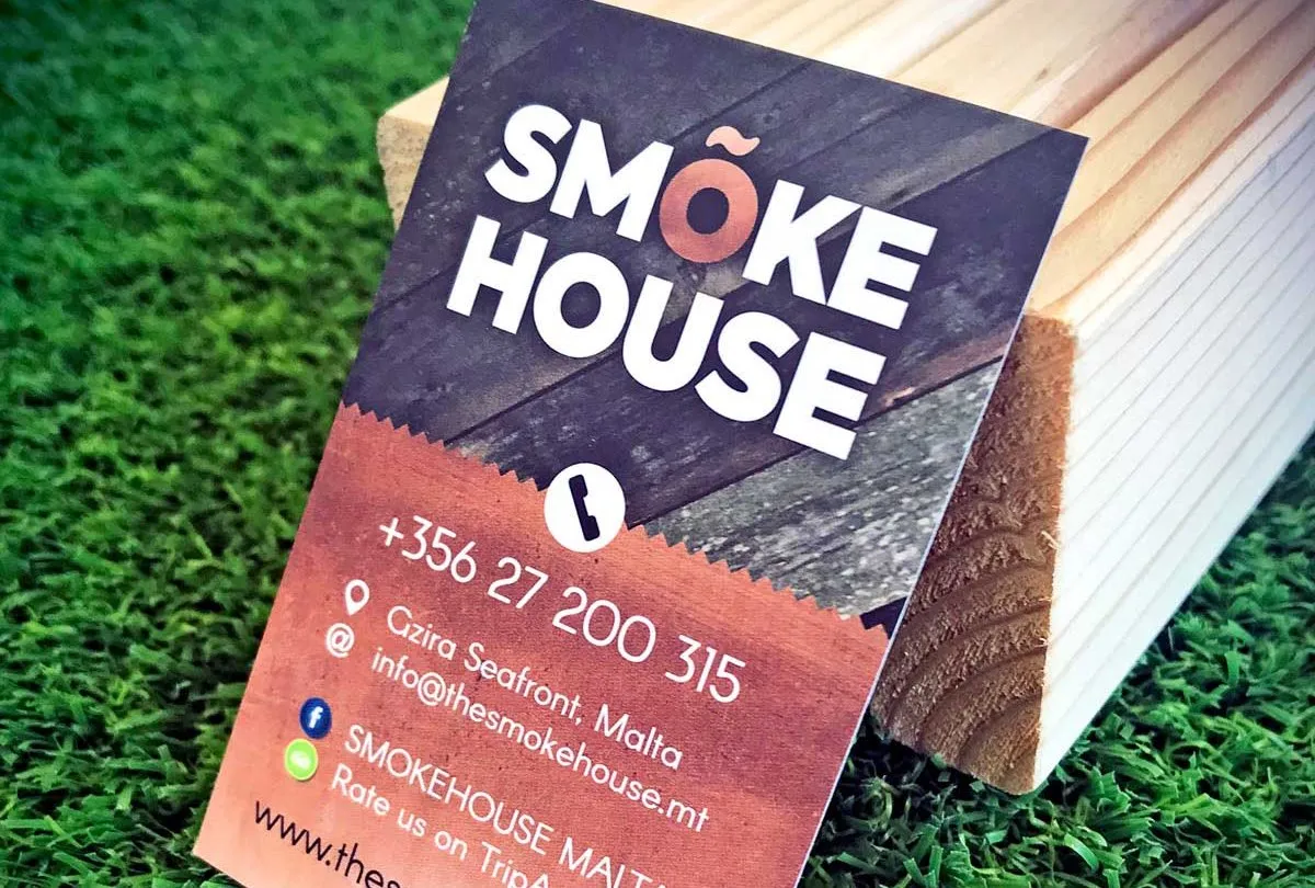 Smoke House Business Card — brand identity and business cards by Delta Media Services